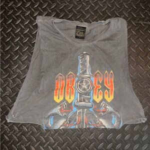 Vintage Obey Cut off Crop